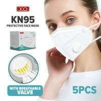 Pack Of 5 XO KN95 With Filter 5 Layer Professional Medical Grade Mask