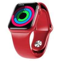Hw12 Smart Watch 40mm Full Screen With Rotating Key Heart Rate Monitor Fitness Tracker Bt Make Calls Red