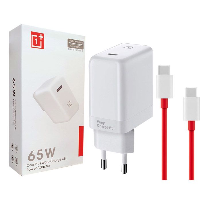 65w Original Oneplus Super Fast Warp Charge (eu Pin) With Usb Type C To Type C Cable