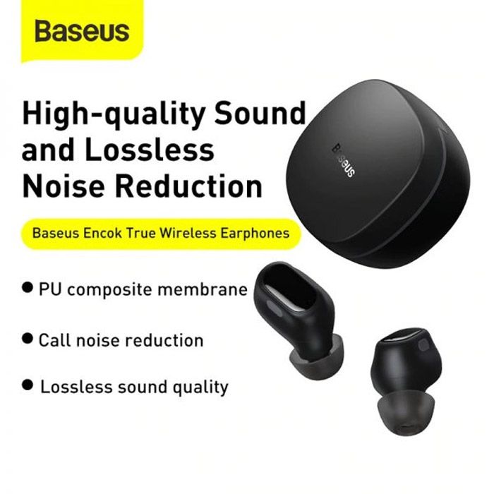 Baseus Ngwm01-01 Encok Twin Wireless Earphone With Charging Dock