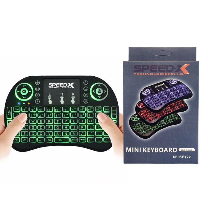 Mini Touch Pad Rf 500 Wireless With 3 Colour Backlight Keyboard Mouse