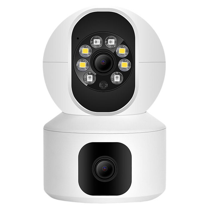 Hd Smart 4mp 2+2 Wifi Double Lens Auto-tracking Tow Way Audio Ir Night Vision Camera