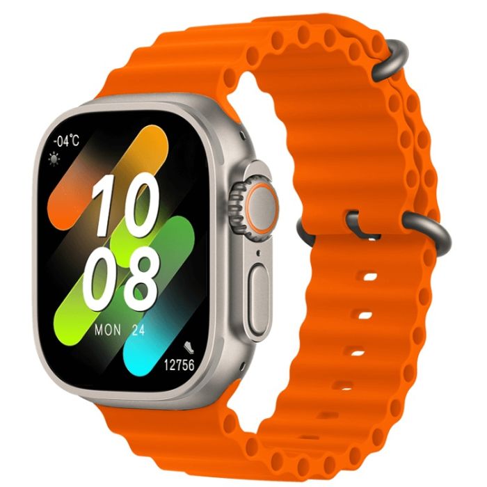 Hk8 Pro 2.12 Inch Amoled Screen Smart Watch Ultra 49mm Men Series 8 Nfc Wireless Charging Sports Watch (orange)