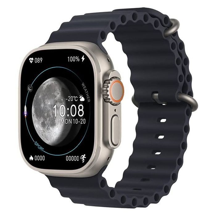Hk8 Pro Max 2.12 Inch Amoled Screen Smart Watch Ultra 49mm Men Series 8 Nfc Wireless Charging Sports Watch (black)