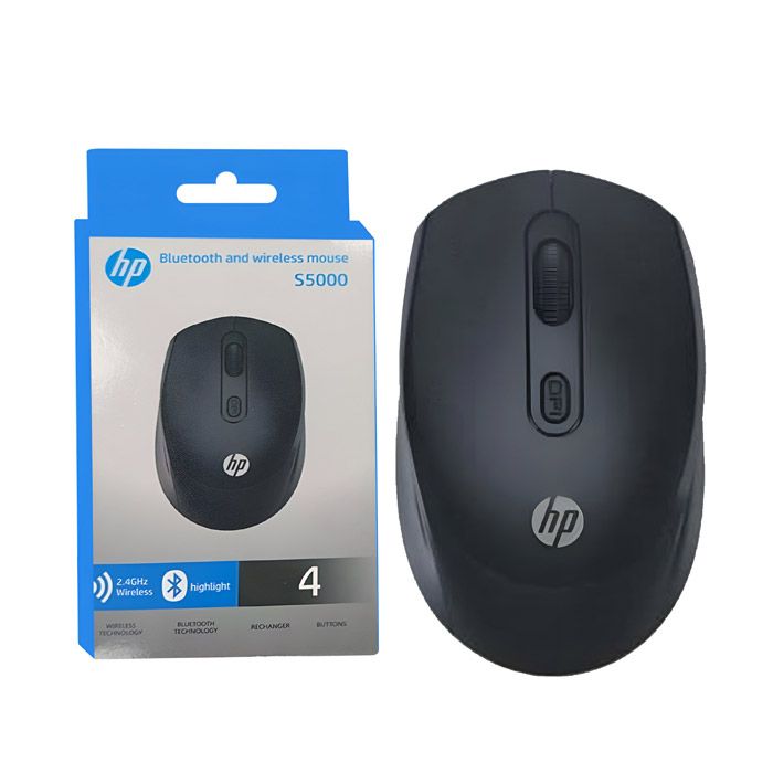 Hp S5000 Bluetooth And Wireless 2.4ghz Rechargeable Mouse