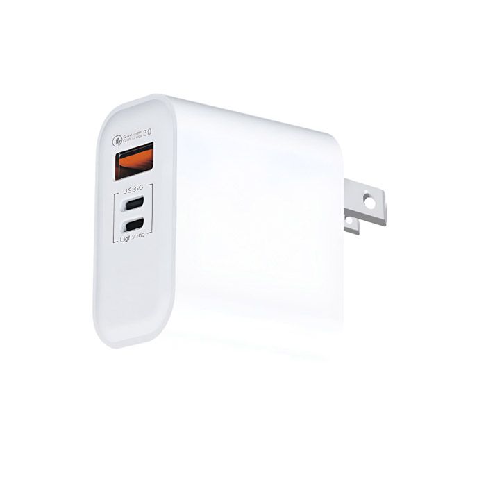 Iphone 16 Pro Max 50w Power Adapter With 3 Ports (Usb-a Usb-c Or Lightning)