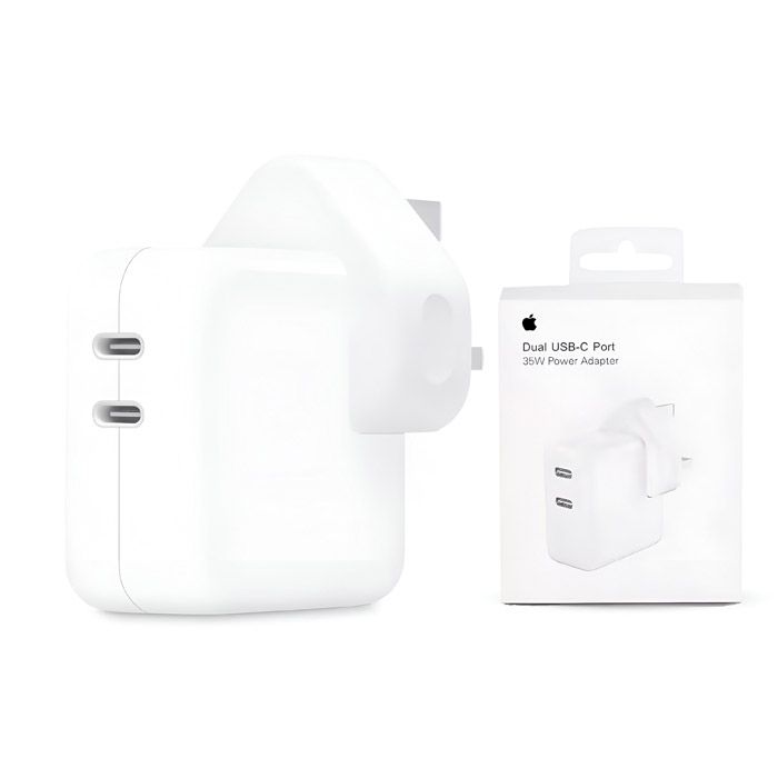 Iphone 35w Uk 3 Pin Dual Type C Fast Charging Pd Adapter