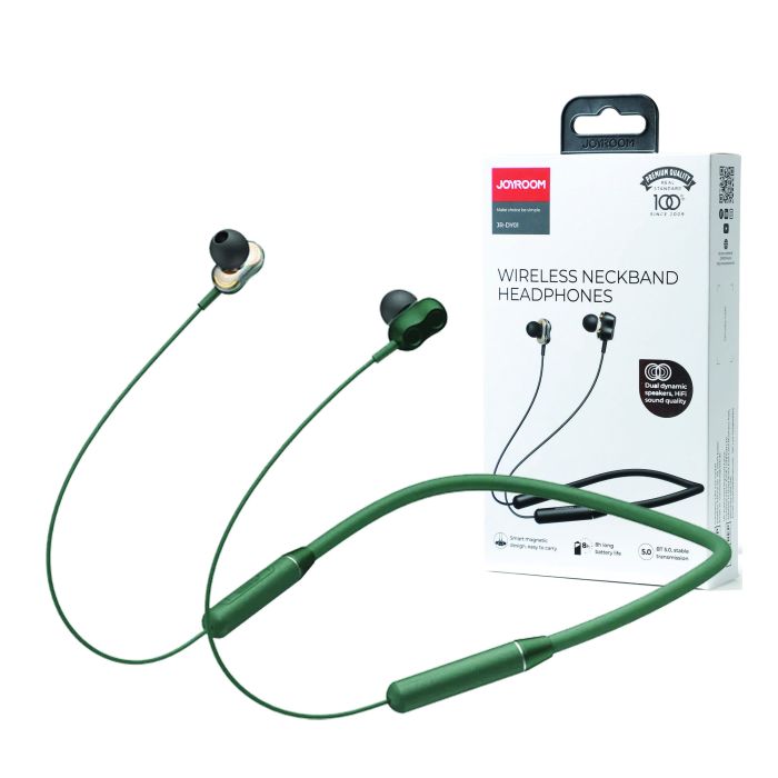 Joyroom Jr-dy01 Wireless Magnetic Neckband Headphones Green