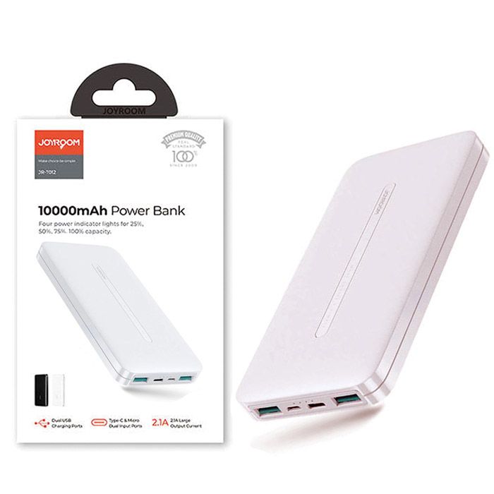 Joyroom Jr-t012 Power Bank 10000mah White