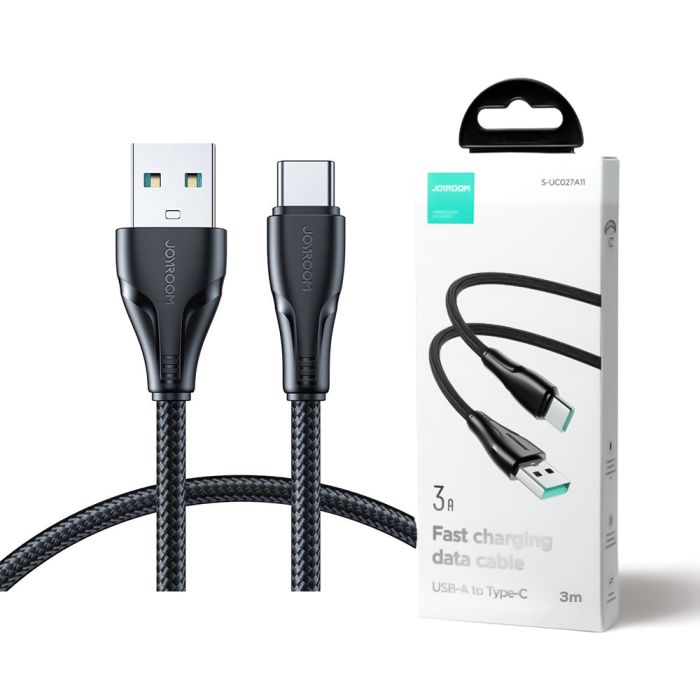 Joyroom S-uc027a11 Surpass Series 3a Usb-a To Type-c Fast Charging Data Cable 3m-black