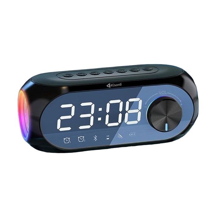 Kisonli Lp-2s Rgb Speaker Alarm Clock Bluetooth 5.0 Tf-card For Mobile