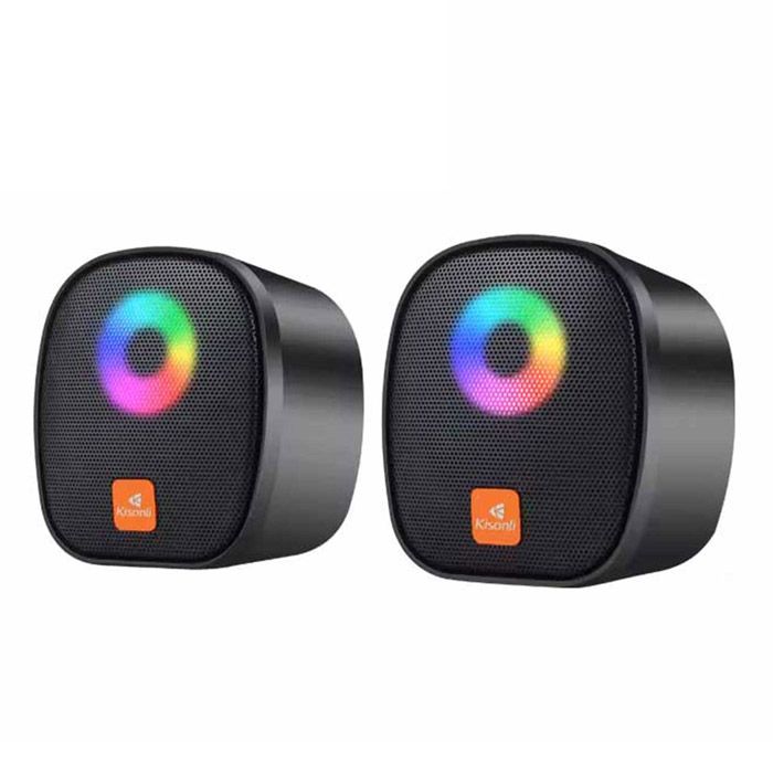 Kisonli X11 Rgb Gamer Pc Mini Usb Speaker With 6w Power