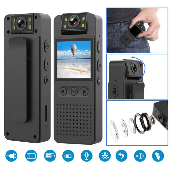 L12 Mini Body Camera Wifi Video Recorder 1080p Wearable Night Vision