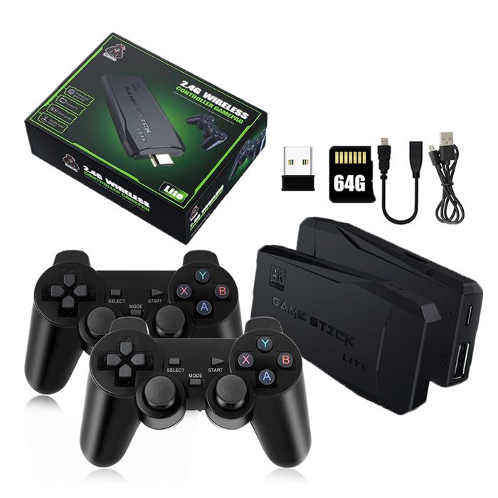 M8 Game 4k Game With 64gb Games Tf Card For 20000+ Games And Two Game Controllers Rk3228 Ram 256mb,rom 128mb