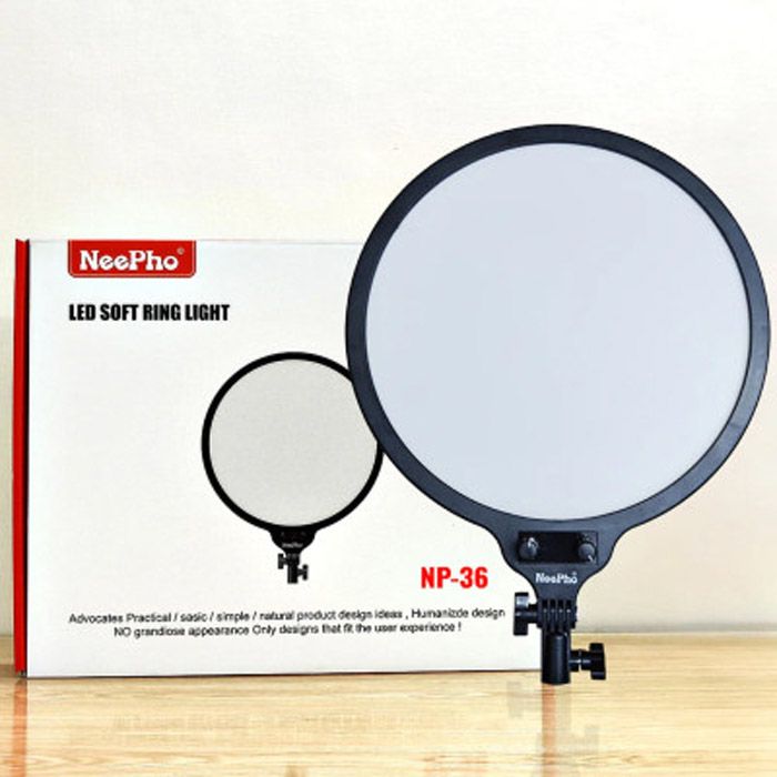 Neepho 36cm Led Soft Ring Light With 360 Rotating Pan Tilt