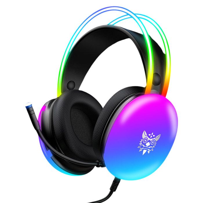 Onikuma-x25 Pro Rgb Head Beam With Mic 3.5mm Durable Stereo Surround Gaming Headset Black