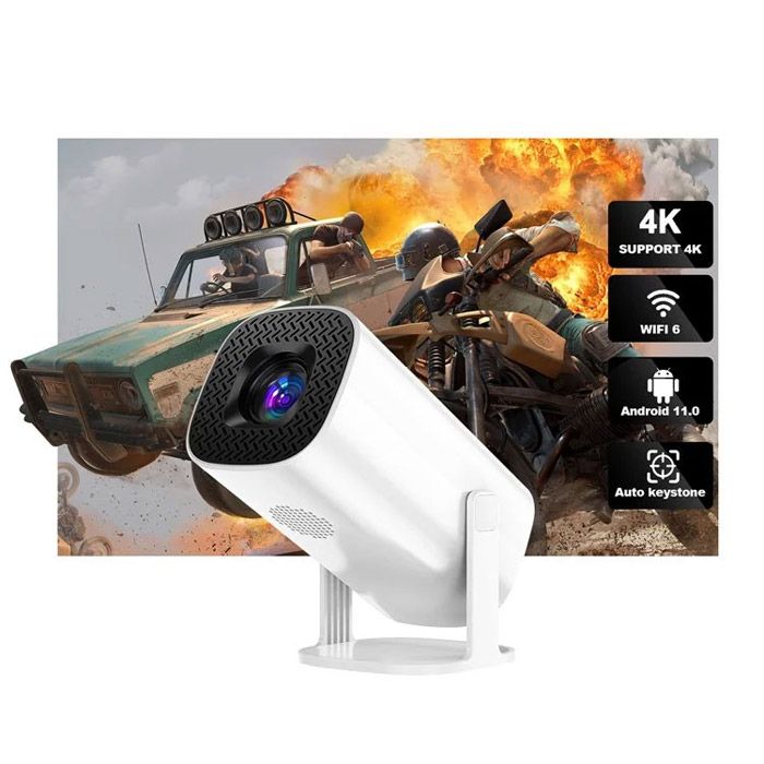 P30 1080p (150 Ansi) Mini 4k Android 11.0 Dual Wifi And Bluetooth Portable Projector For Home