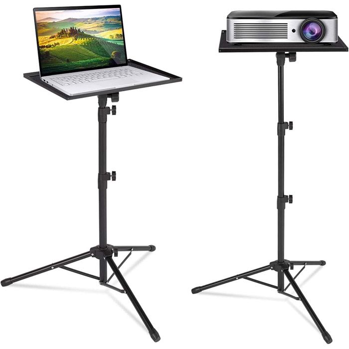 Portable Projector And Laptop Stand Table Tripod (height Adjustable 45-120cm)