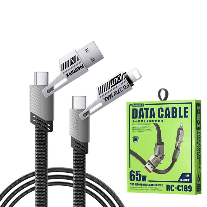 Remax Rc-c189 65w 4 In 1 Multi Functional Data Cable Black