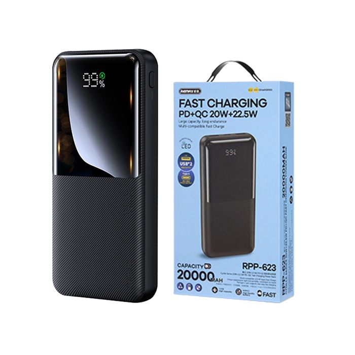 Remax Rpp-623 Power Bank 20000mah 20w+22.5w Pd+qc Black