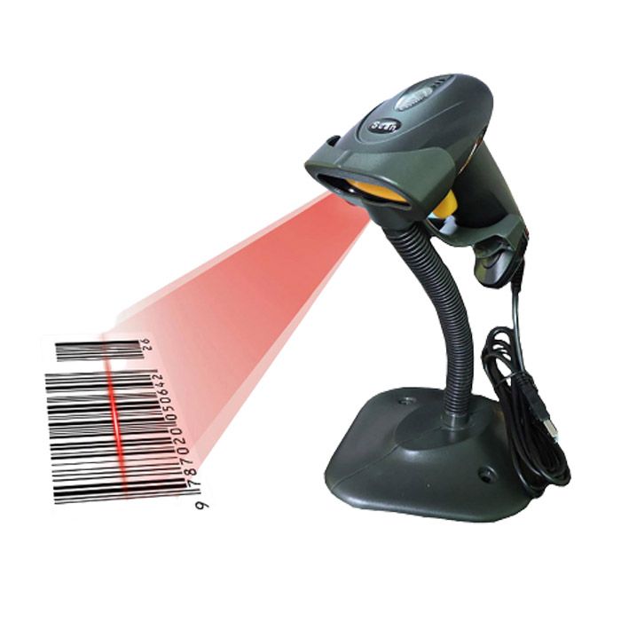 Speed-x 8300 2d Wired Barcode Laser Scanner With Stand