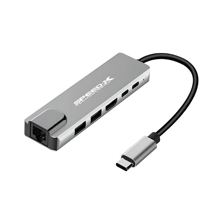 Speed-x 6 In 1 Multi-port Type C 4k Hdmi Usb 3.0 Converter