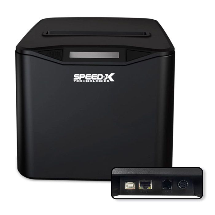 Speed-x Sp-210ul 80mm Thermal Receipt Printer Usb+lan Black