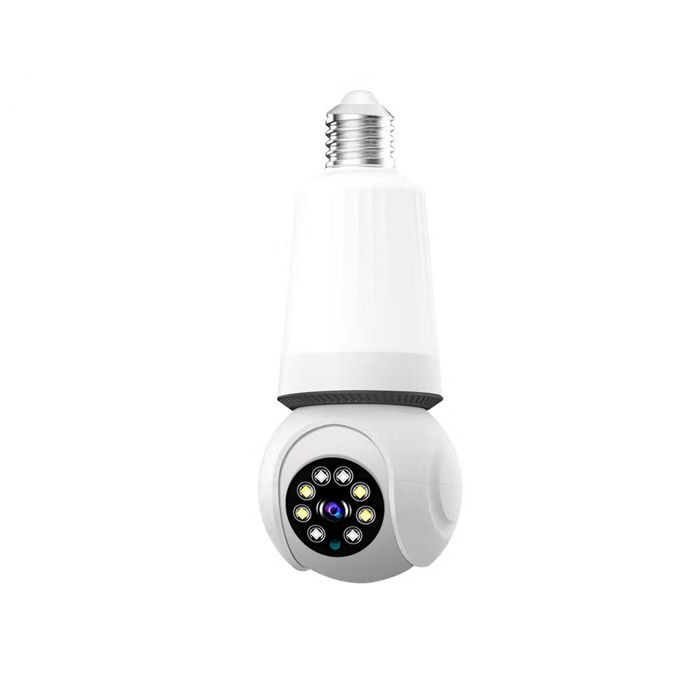 Speed-X Spe27-Led8 Bulb Camera Wifi Panoramic Night Vision With V380 Pro App