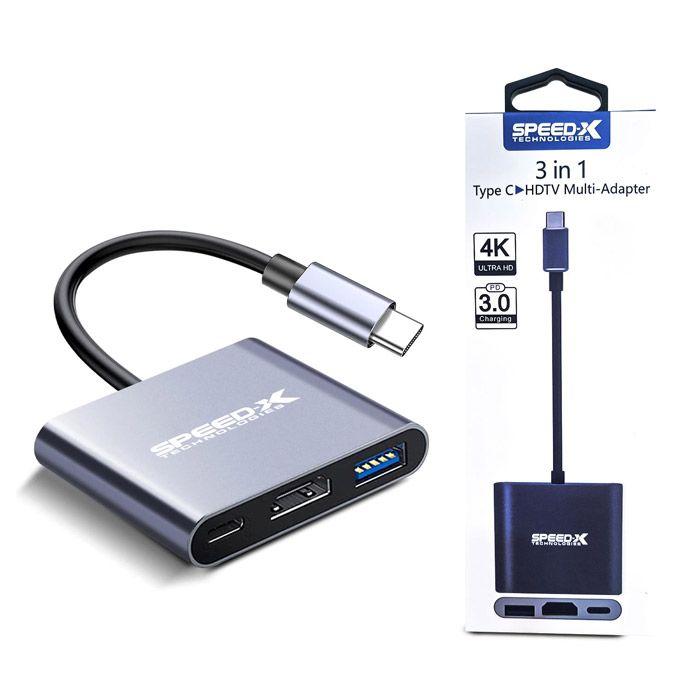 Speed-x Type C 3.1 To Otg+hdmi+usb3.0