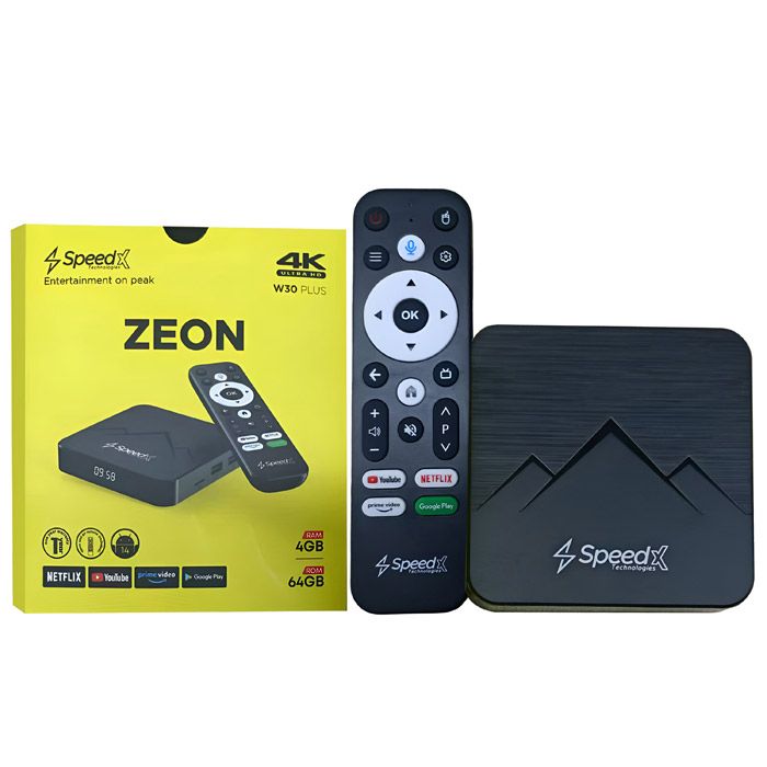 Speedx W30 Plus Zeon Quad-core Arm Cortex A53 Android 14.0v Dual Wifi Band 4k 60fps Smart Tv Box 4gb+64gb