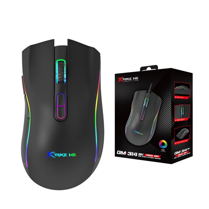 Xtrike Me Gm-314 Bk Wired Gaming Mouse Black